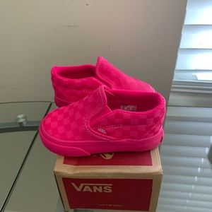 Toddler size 5 pink checker vans